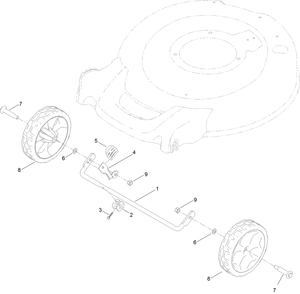 Front Wheel Assembly Diagram and Parts List for (315000001-315999999)(2015) Lawn Boy Lawn Mower